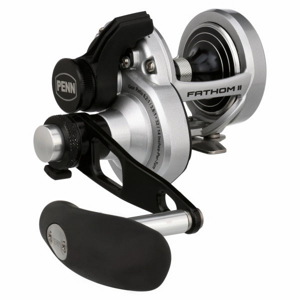 penn battle 2000 spinning reel convertible Penn Fathom II FTHII15LD2 2-Speed Lever Drag Reel