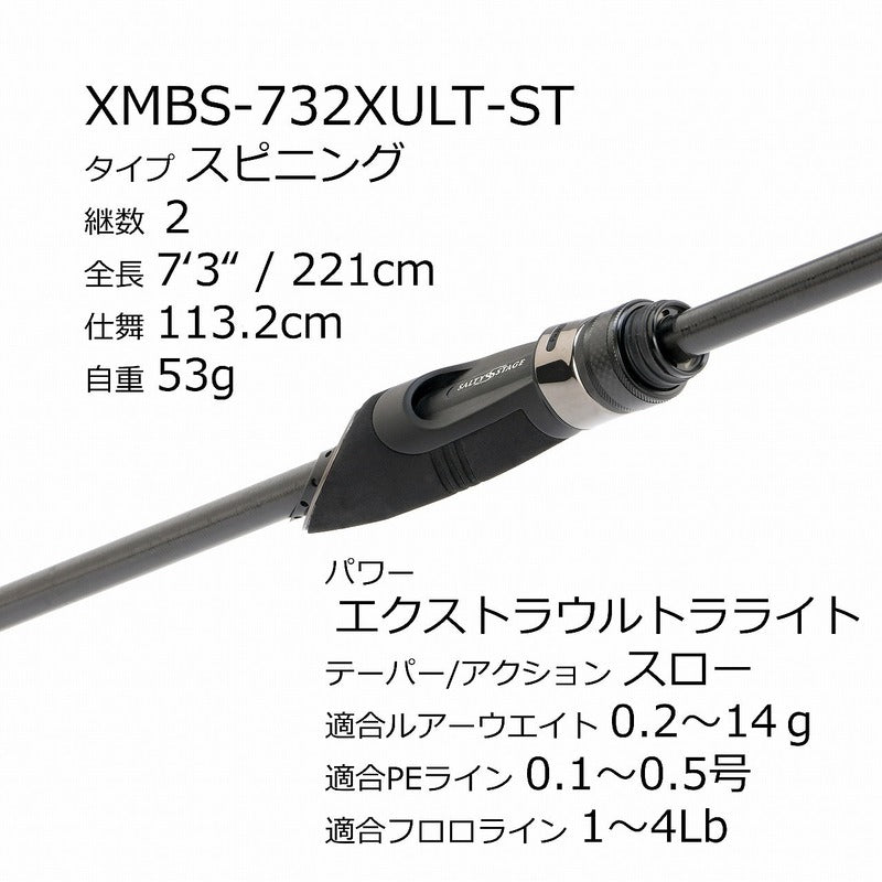 Pure Fishing Japan Ajing Rod Salty Stage PT Mebaru XMBS-732XULT-ST (Spinning 2 Piece)