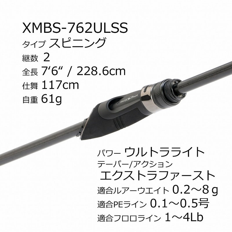 Pure Fishing Japan Ajing Rod Salty Stage PT Mebaru XMBS-762ULSS (Spinning 2 Piece)