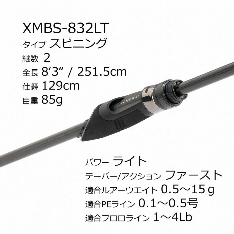Pure Fishing Japan Ajing Rod Salty Stage PT Mebaru XMBS-832LT (Spinning 2 Piece)