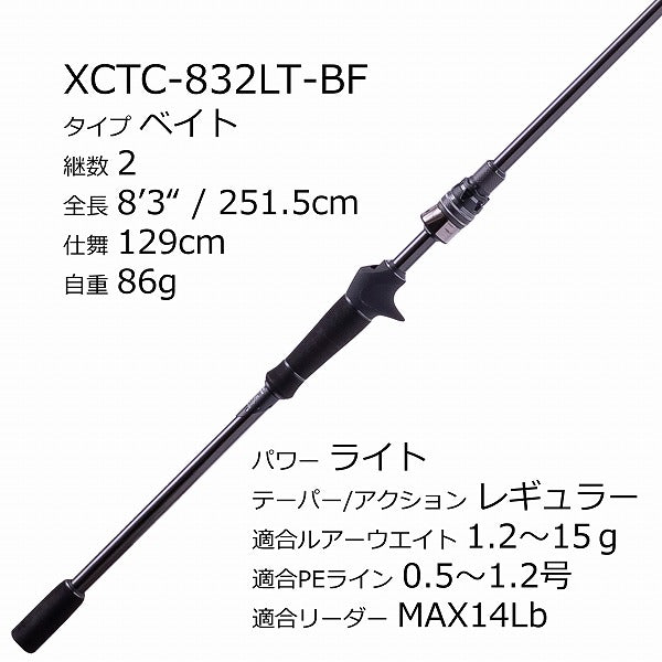 Abu Garcia Seabass Rod Salty Stage PT Casting XCTC-832LT-BF (Baitcasting 2 Piece)