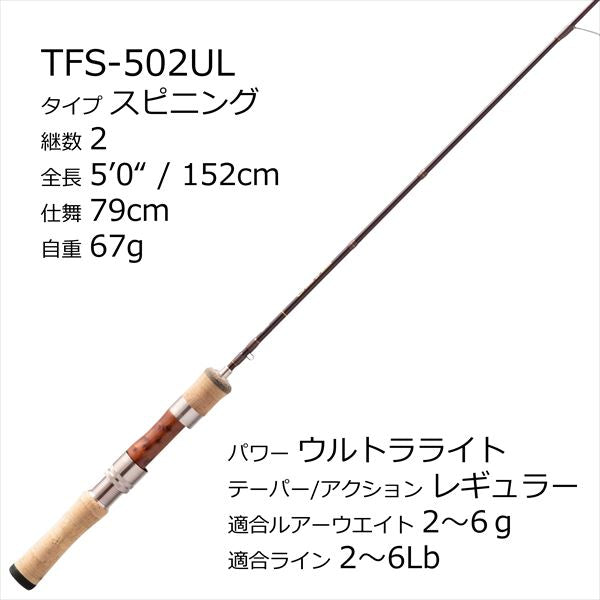Abu Garcia Trout Rod Trout Field TFS-502UL (Spinning 2 Piece)