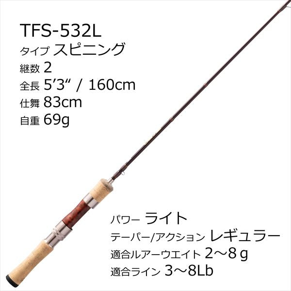 Abu Garcia Trout Rod Trout Field TFS-532L (Spinning 2 Piece)