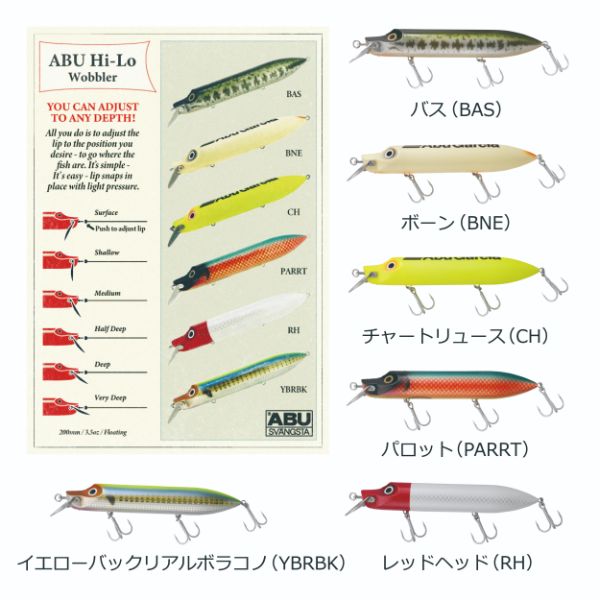 Abu Garcia Bass Lure AHHILO200F-YBRBK Hi-Lo 200F Yellowback Real Borakono