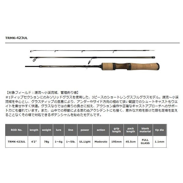 Smith Troutin Spin Multiyouse TRMK-423Ul (Spinning 3 Piece)