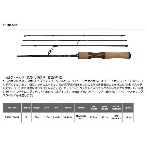Smith Troutin Spin Multiyouse TRMK-504Ul (Spinning 4 Piece)