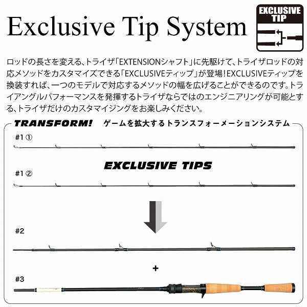 Megabass Bass Rod Triza F7-72XTZ (Baitcasting 3 Piece)