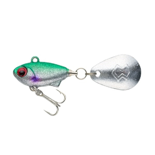 asp fishing lures Madness Japan Seabass Lure Bakuree Spin 8 #01 Silver Powder Kibinago