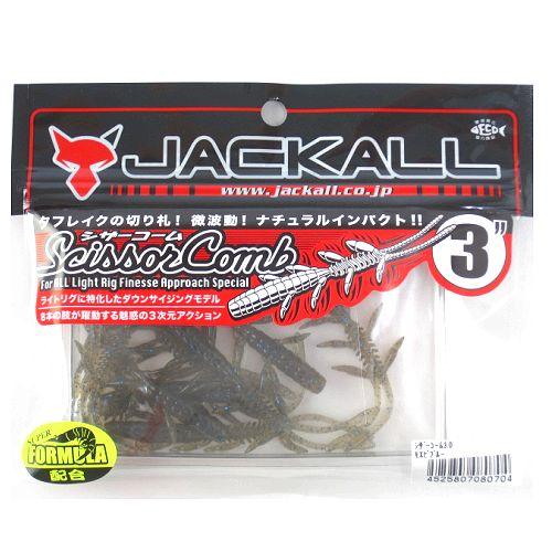Jackall Worm Scissor Comb 3.0inch Moebi Blue