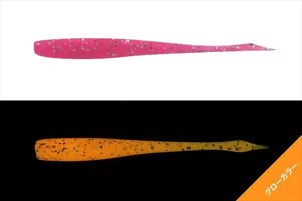 Jackall Worm Deka Kibi Nago 2.5inch Glow PinkSilver Flake