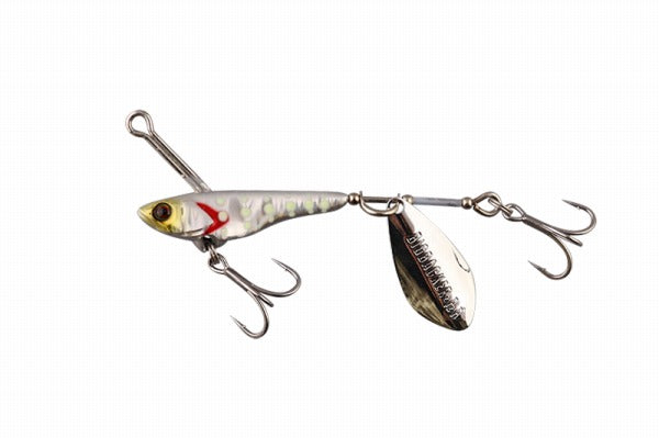 baikal bass fishing lures Jackall Metal Jig Big Backer Spin 20g Magma Silver/Glow Dot