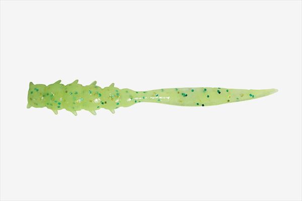 Jackall Worm Good Meal Skinny 2inch Hot Lime/Glow Chart