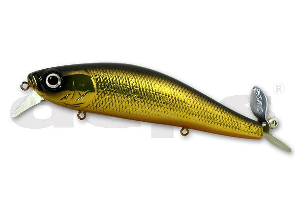 Deps Bass Lure Spiral Minnow #01 GM Kurokin