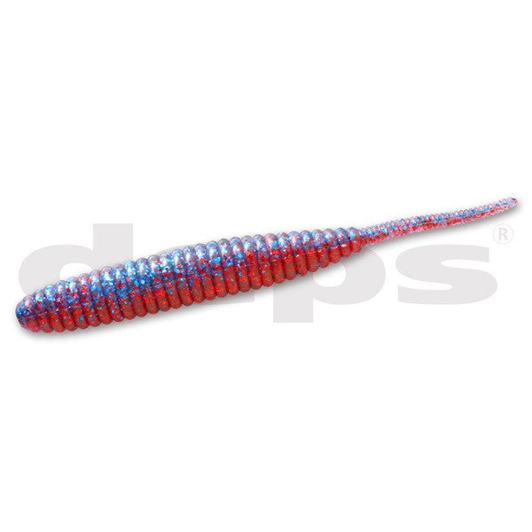 Deps Worm Death Adder 6inch #23 Blue Glitter/Red Glitter