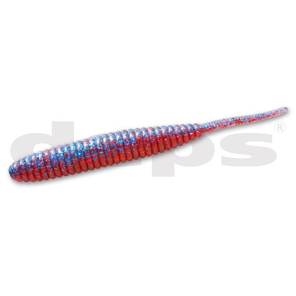 Deps Worm Death Adder 5inch #23 Blue Glitter/Red Glitter