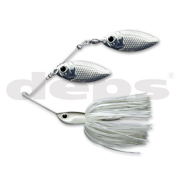 Deps Spinnerbait B Custom 5/8oz Double Willow #12 White Carp