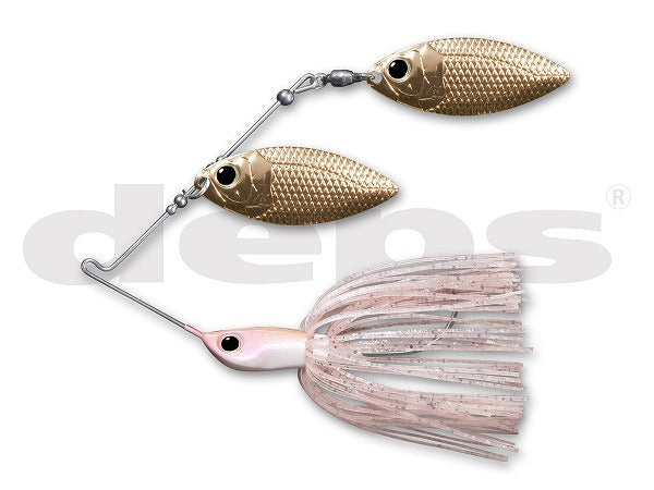 fine hook fishing plugs Deps Spinnerbait B Custom 5/8oz Double Willow #17 Fine Pearl