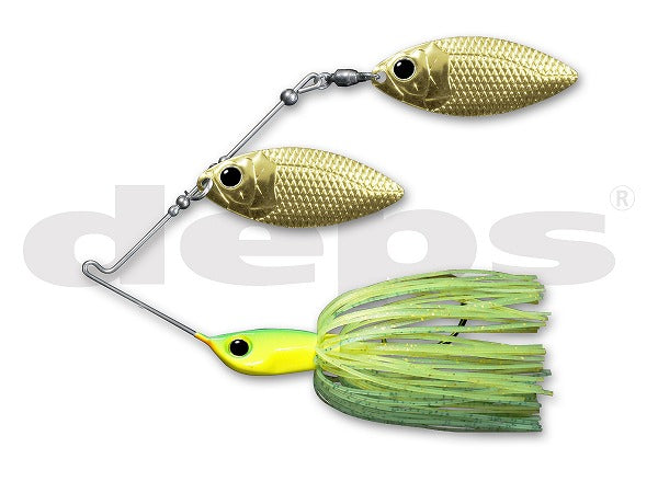 Deps Spinnerbait B Custom 3/4oz Double Willow #04 Lime Chart