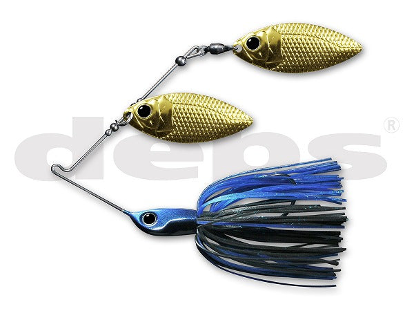 Deps Spinnerbait B Custom 3/4oz Double Willow #22 Blue Black