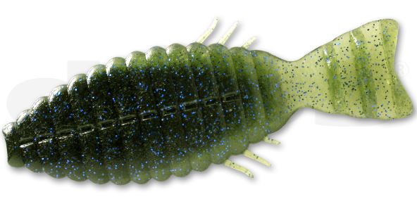 Deps Worm Bull Flat 3.8inch #124 Watermelon light/Blue Flake