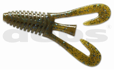 Deps Worm Barbute 3.5inch #71 Green Pumpkin/Blue Flake