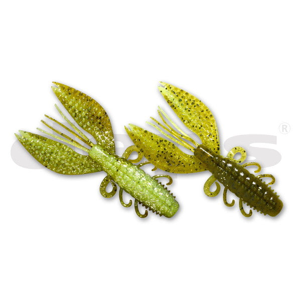 Deps Worm Spiny Craw 3.5inch #52 Green Pumpkin/Chartreuse
