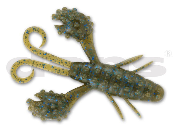 Deps Worm Beckon Craw 3.5inch #71 Green Pumpkin/Blue Flake