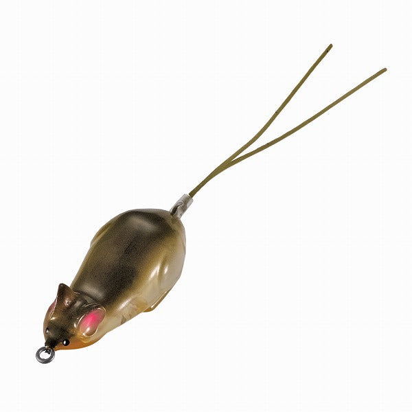bass fishing with mouse lure Tiemco Bass Lure CT Wild Mouse Mini Hard 04 Clear Moss Green