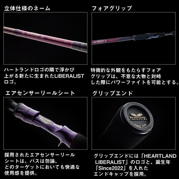 Daiwa Heartland Liberalist 763MLRSS-24 (Spinning 3 Piece)