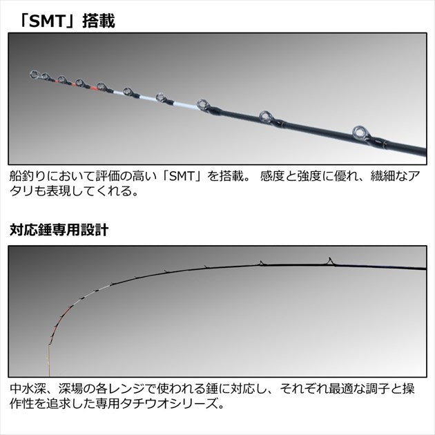 Daiwa Boat Rod Kyokuei Tachiuo Game MH-175 (Baitcasting 2 Piece)