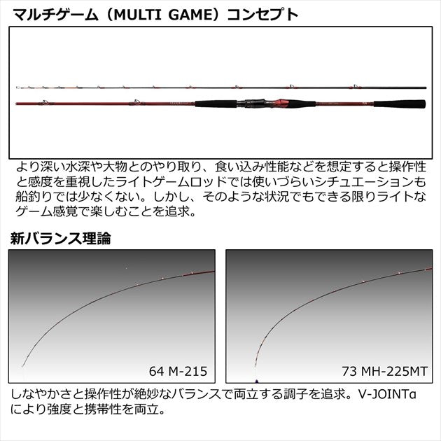 Daiwa Boat Rod Leading MG 82 HH-205MT (Baitcasting 2 Piece)