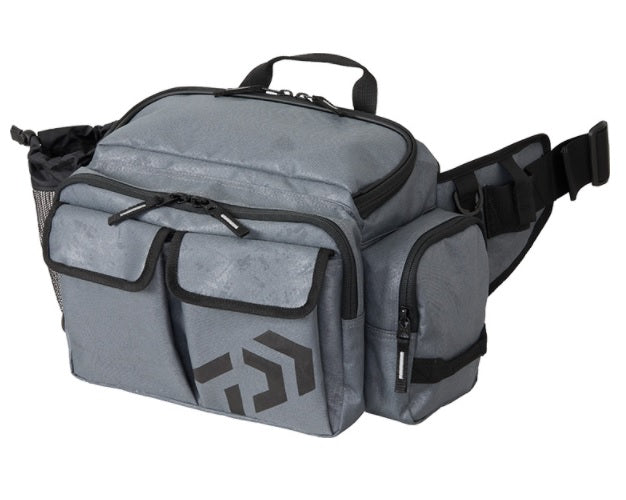 daiwa sling tackle bag HG Hip Bag LT(C) Black  Fishing Ocean Kuma collapsible PVC walls for space Daiwa Sling Tackle Tray Bag