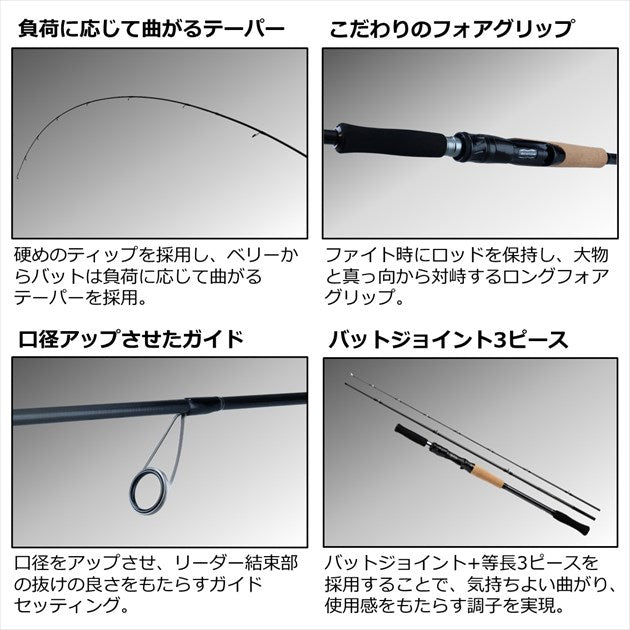 Daiwa Phantom Liberalist 863ML+RSS (Spinning 3 Piece)