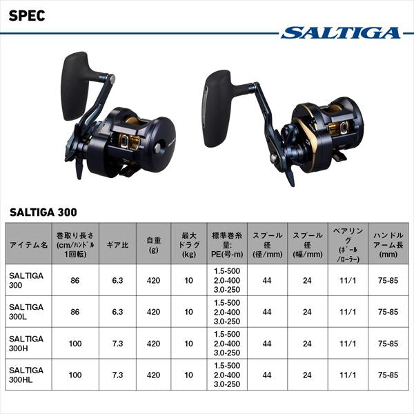 Daiwa 25 Saltiga 300H (Right handle)
