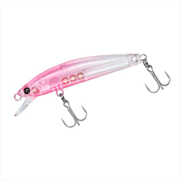 avintage fishing lure fat fish pink with glitter Daiwa Rockfish Hunter S 50mm Clear Pink Glitter (t)