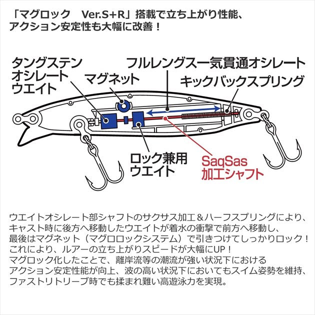 Daiwa SeaBass Lure Shoreline Shiner-Z Vertice R 98F-SSR Adele