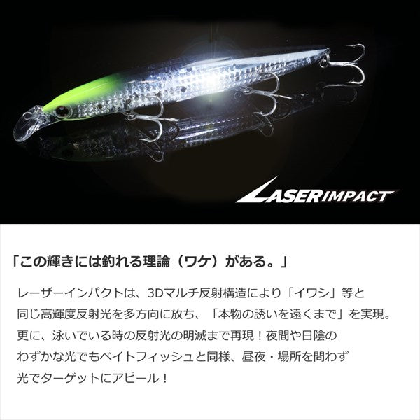 Daiwa Seabass Lure Shoreline Shiner-Z Vertice R Laser impact 125S LI Pink Sardine