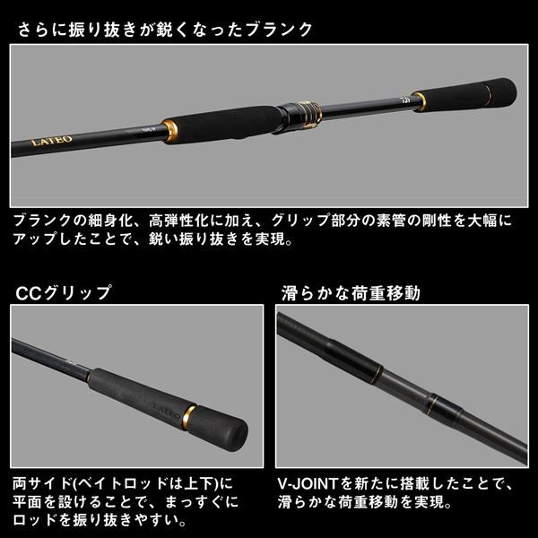 Daiwa Seabass Rod Lateo 86MLB-4 K (Baitcasting 4 piece)