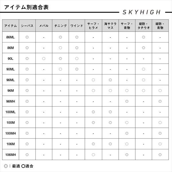 Daiwa Seabass Rod Sky High 106M (Spinning 2 piece)