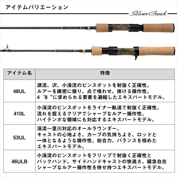 Daiwa Trout Rod Silver Creek Aurum 53UL (Spinning 2 piece)