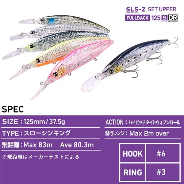 Daiwa Seabass Lure Shoreline Shiner-Z Set Upper Fullback 125S-DR-LI LI Konoshiro