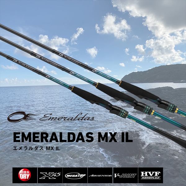 Daiwa Eging Rod Emeraldas MX IL 83M/V (Spinning 2 piece)