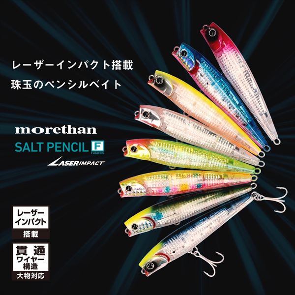 Daiwa Seabass Lure Morethan Salt Pencil-F 125F-HD-LI LI Chart Head Silver-stripe round herring