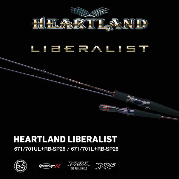 Daiwa Bass Rod Heart Land Liberalist 671/701L+RB-SP26 (Baitcasting 2 piece)