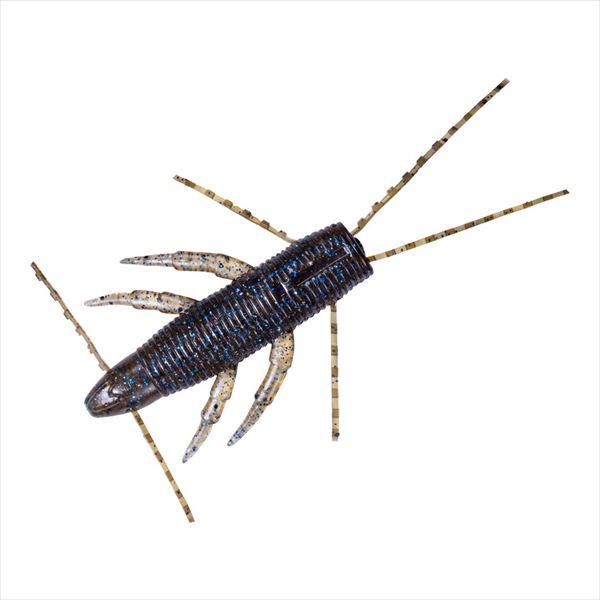 Daiwa Worm Steez Bramo 2.4inch Dark cinnamon Blue flake