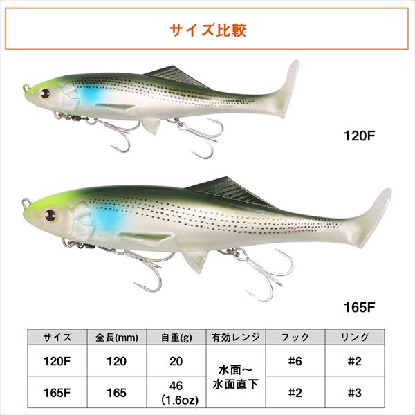 Daiwa Worm Morethan Sail Upper 120F Gizzard shad