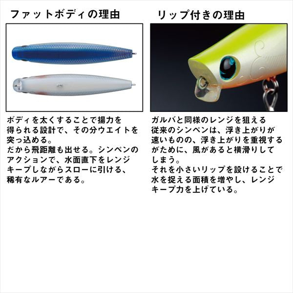 Daiwa Seabass Lure Morethan Galva 64S Nightless Castle