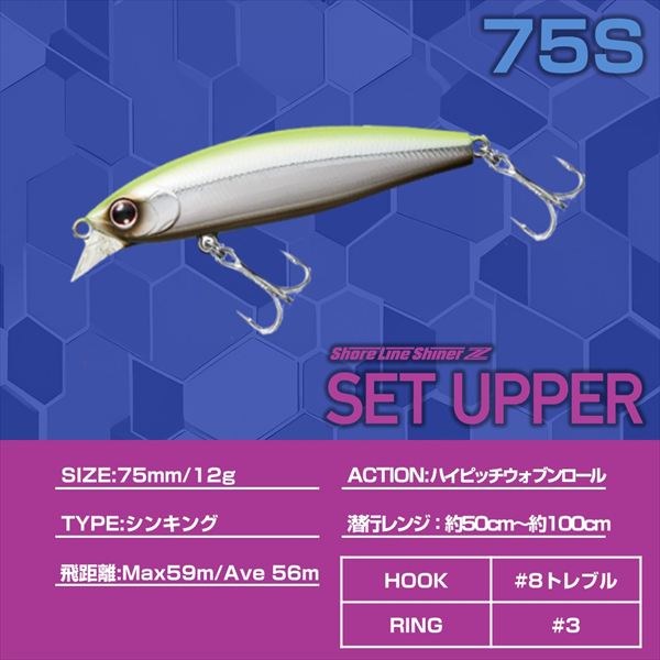 Daiwa Seabass Lure Shoreline Shiner-Z Set Upper 75S Onuma Special