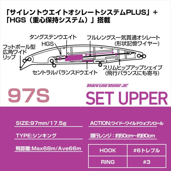 Daiwa Seabass Lure Shoreline Shiner-Z Set Upper 97S Onuma Special