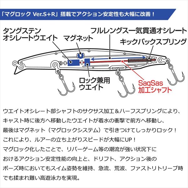 Daiwa Seabass Lure Shoreline Shiner-Z Vertis R 125F-SSR Charthead Mojito
